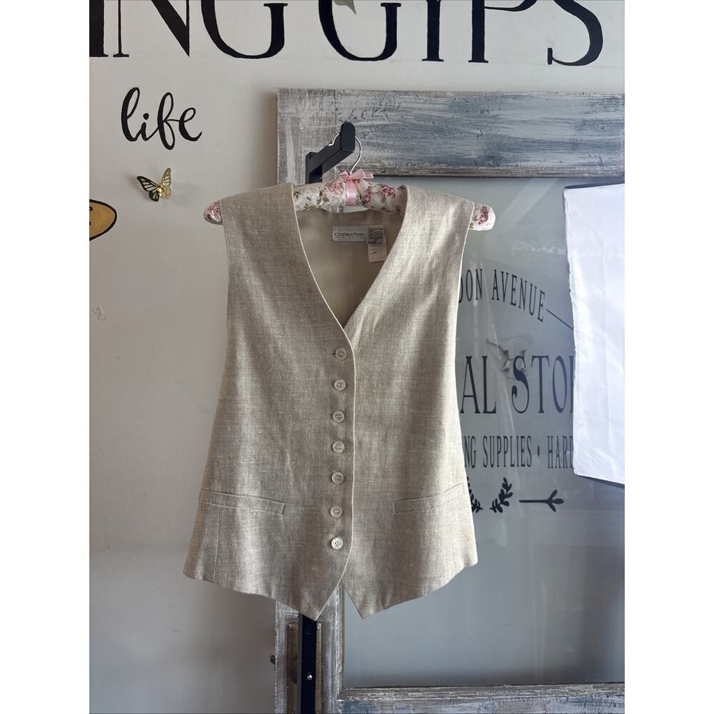 Collection Point Of View 100% Linen Vest